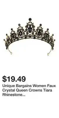 Kohl's Unique Bargains Women Faux Crystal Queen Crowns Tiara Rhinestone Tiaras offer