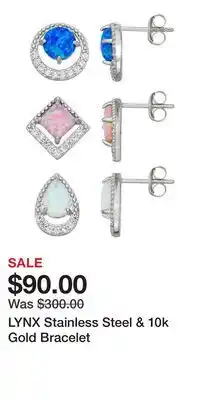 Kohl's LYNX Stainless Steel & 10k Gold Bracelet offer