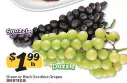 Winn Dixie Green or Black Seedless Grapes offer