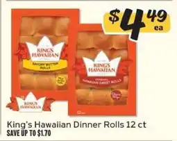 Winn Dixie King's Hawaiian Dinner Rolls 12 ct offer