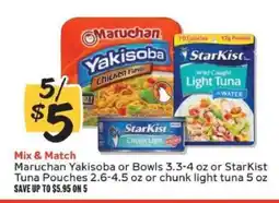 Winn Dixie Maruchan Yakisoba or Bowls or StarKist Tuna offer