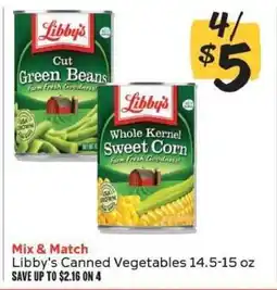 Winn Dixie Libby's Canned Vegetables offer