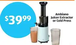Aldi Ambiano Juicer Extractor or Cold Press offer