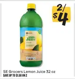 Winn Dixie SE Grocers Lemon Juice 32 oz offer