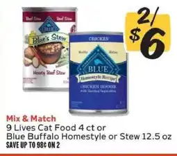 Winn Dixie 9 Lives Cat Food or Blue Buffalo offer