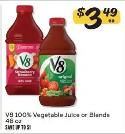 Winn Dixie V8 100% Vegetable Juice or Blends offer
