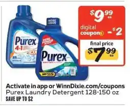 Winn Dixie Purex Laundry Detergent offer
