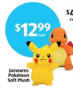 Aldi Jazwares Pokémon Soft Plush offer