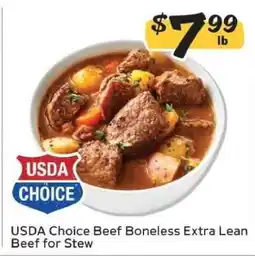 Winn Dixie USDA Choice Beef Boneless Extra Lean Beef for Stew offer