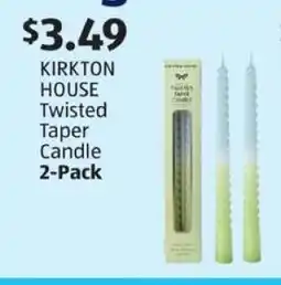 Aldi KIRKTON HOUSE Twisted Taper Candle 2-Pack offer