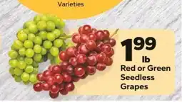 Save a Lot Red or Green Seedless Grapes offer