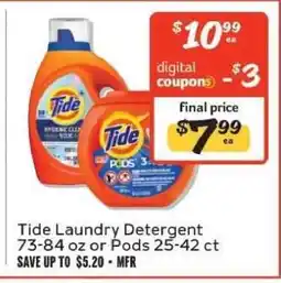 Winn Dixie Tide Laundry Detergent offer