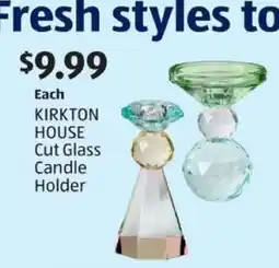 Aldi KIRKTON HOUSE Cut Glass Candle Holder offer