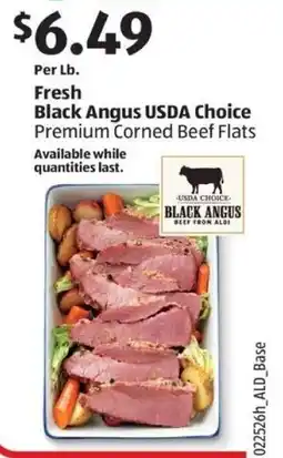 Aldi Fresh Black Angus USDA Choice Premium Corned Beef Flats offer
