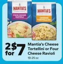 Save a Lot Mantia’s Cheese Tortellini or Four Cheese Ravioli offer