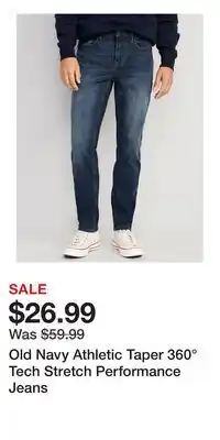 Old Navy Old Navy Athletic Taper 360° Tech Stretch Performance Jeans offer