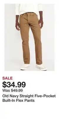 Old Navy Old Navy Straight Five-Pocket Built-In Flex Pants offer