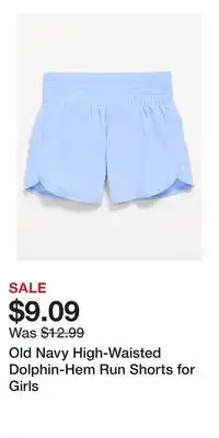 Old Navy Old Navy High-Waisted Dolphin-Hem Run Shorts for Girls offer
