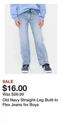 Old Navy Old Navy Straight-Leg Built-In Flex Jeans for Boys offer