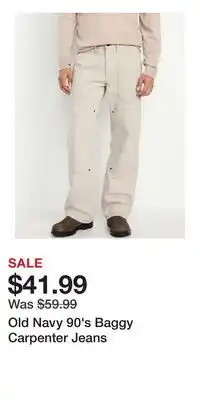 Old Navy Old Navy 90's Baggy Carpenter Jeans offer