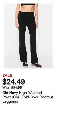 Old Navy Old Navy High-Waisted PowerChill Fold-Over Bootcut Leggings offer
