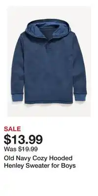 Old Navy Old Navy Cozy Hooded Henley Sweater for Boys offer