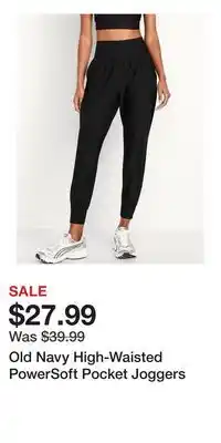 Old Navy Old Navy High-Waisted PowerSoft Pocket Joggers offer