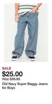 Old Navy Old Navy Super Baggy Jeans for Boys offer