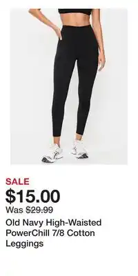 Old Navy Old Navy High-Waisted PowerChill 7/8 Cotton Leggings offer