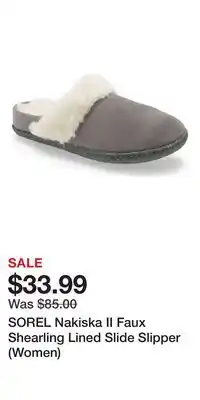 Nordstrom SOREL Nakiska II Faux Shearling Lined Slide Slipper (Women) offer