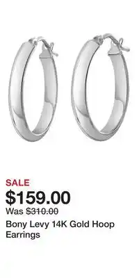 Nordstrom Bony Levy 14K Gold Hoop Earrings offer