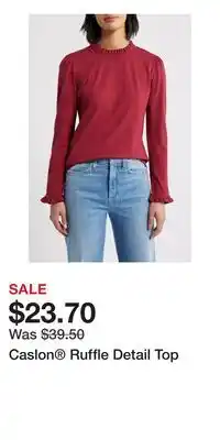 Nordstrom Caslon Ruffle Detail Top offer