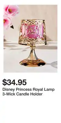 Bath & Body Works Disney Princess Royal Lamp 3-Wick Candle Holder offer