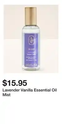 Bath & Body Works Lavender Vanilla Essential Oil Mist offer