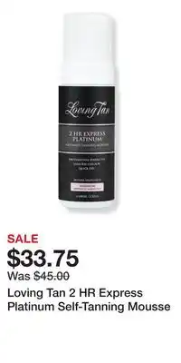 Ulta Beauty Loving Tan 2 HR Express Platinum Self-Tanning Mousse offer