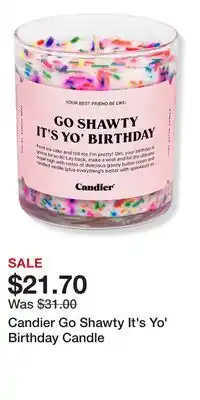 Ulta Beauty Candier Go Shawty It's Yo' Birthday Candle offer