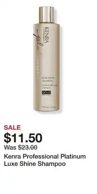 Ulta Beauty Kenra Professional Platinum Luxe Shine Shampoo offer
