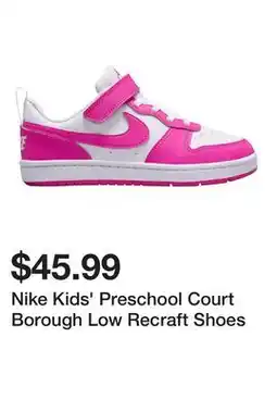 Dick's Sporting Goods Nike Kids' Preschool Court Borough Low Recraft Shoes offer