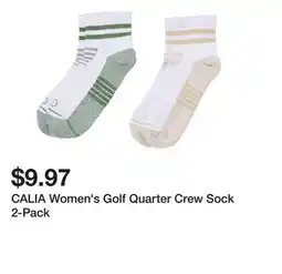 Dick's Sporting Goods CALIA Women's Golf Quarter Crew Sock 2-Pack offer