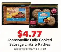 Fareway Johnsonville Fully Cooked Sausage Links & Patties offer