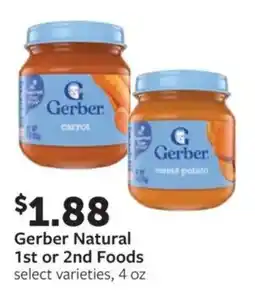 Fareway Gerber Natural 1st or 2nd Foods offer