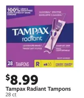 Fareway Tampax Radiant Tampons offer