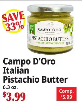 Ocean State Job Lot Campo D'Oro Italian Pistachio Butter offer