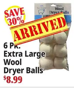 Ocean State Job Lot 6 Pk. Extra Large Wool Dryer Balls offer