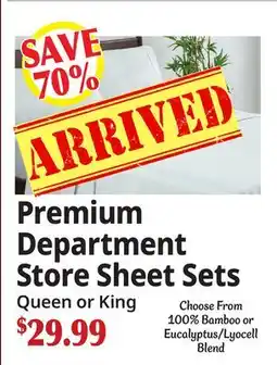 Ocean State Job Lot Premium Department Store Sheet Sets offer