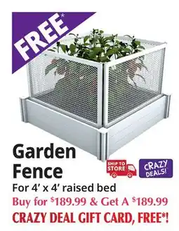 Ocean State Job Lot Garden Fence offer