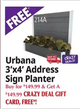 Ocean State Job Lot Urbana 3'x4' Address Sign Planter offer