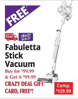 Ocean State Job Lot Fabuletta Stick Vacuum offer