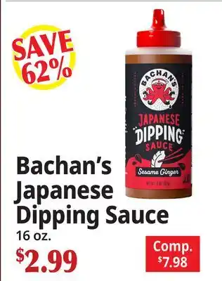 Ocean State Job Lot Bachan's Japanese Dipping Sauce offer