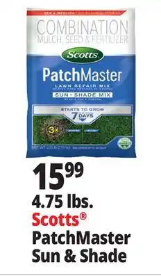 Ocean State Job Lot Scotts Patchmaster Sun & Shade Lawn Repair Mix 4.75 lbs offer